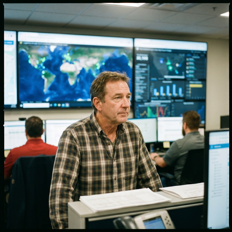Logistics coordinator in the control room