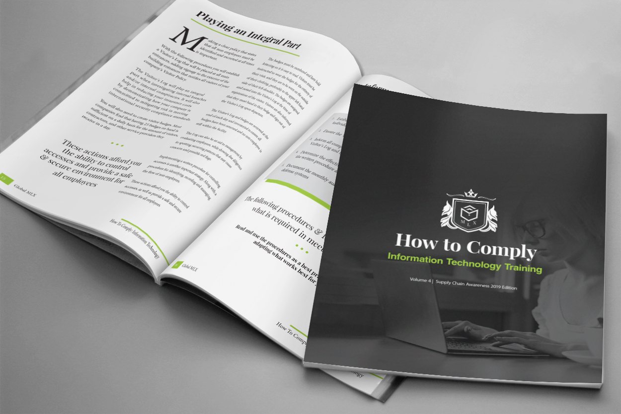 The Information Technology manual open on a desk — real procedures, checklists, and forms inside
